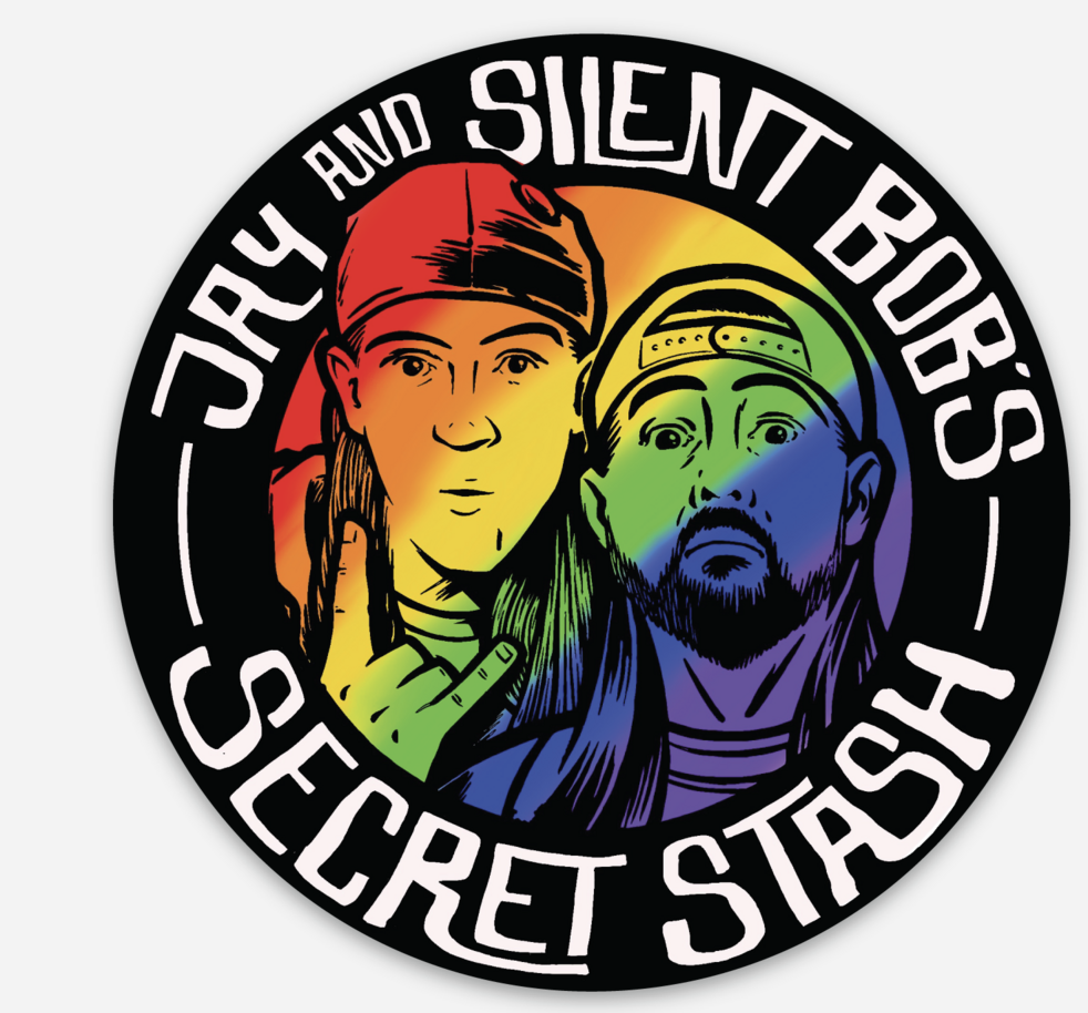 Secret Stash Logo Sticker PRIDE JAY AND SILENT BOB S SECRET STASH